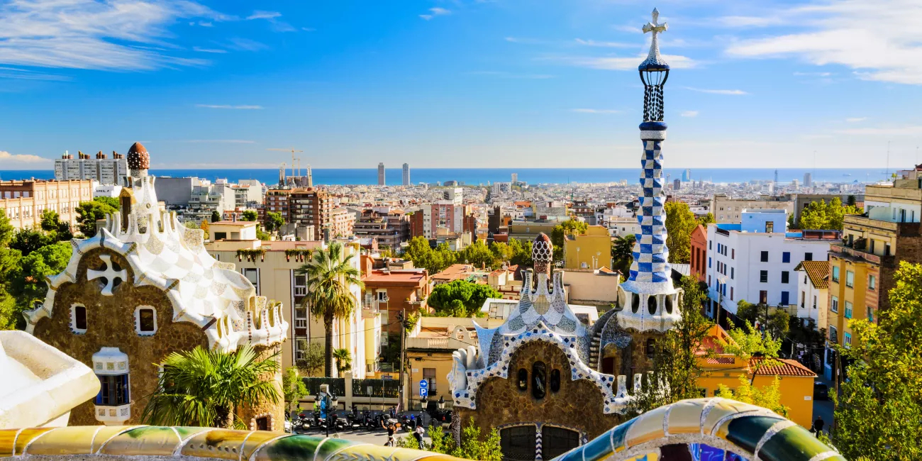 Park Guell in Barcelona, Spain