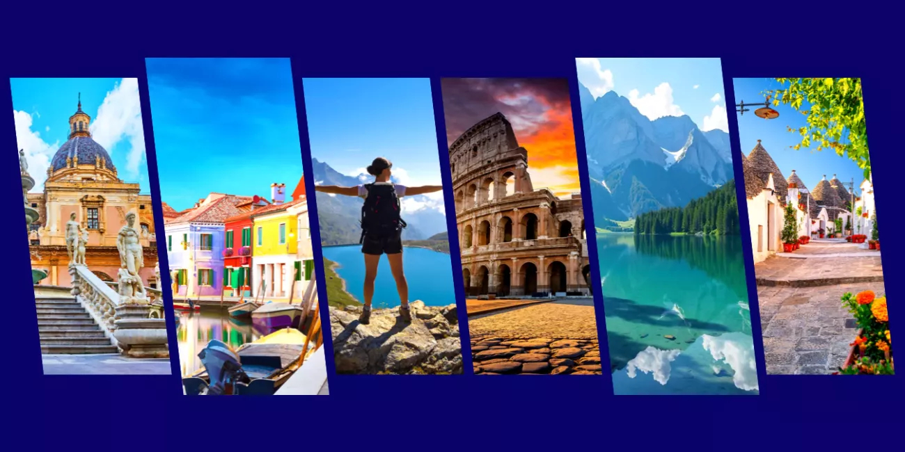 Italy famous landmarks and travel destinations