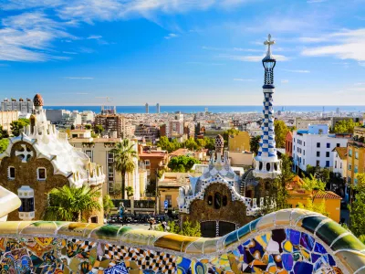 Park Guell in Barcelona, Spain