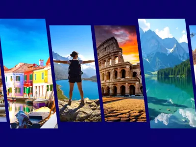 Italy famous landmarks and travel destinations